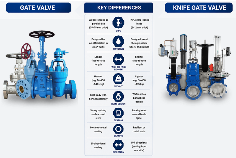 Knife Gate Valve vs Gate Valve: Complete Comparison Guide for Industrial Applications